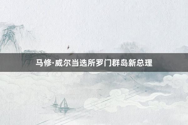 马修·威尔当选所罗门群岛新总理