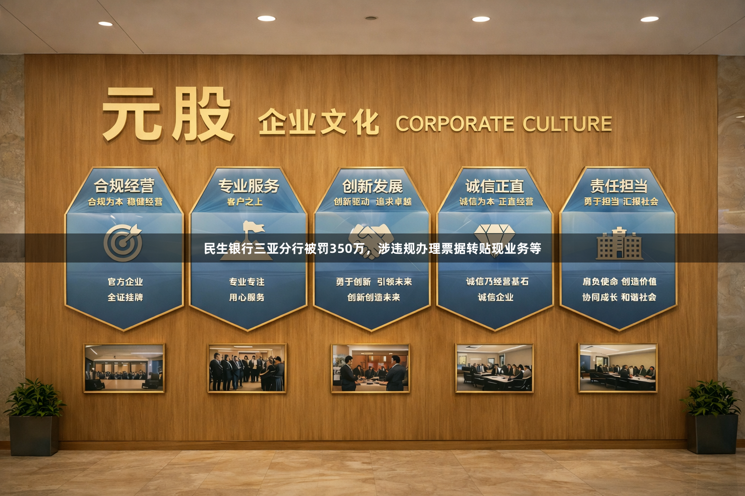民生银行三亚分行被罚350万,涉违规办理票据转贴现业务等
